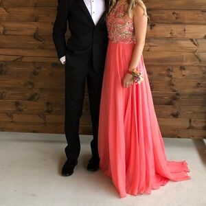 Beautiful coral formal gown